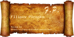 Filipov Piroska névjegykártya